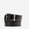COLE HAAN 35mm Reversible Feather Edge Belt. Black