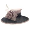 Fine Millinery by August Hat Co Bow & Feather Accented Mesh Straw Hat