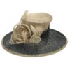 Fine Millinery by August Hat Co Bow & Feather Accented Mesh Straw Hat