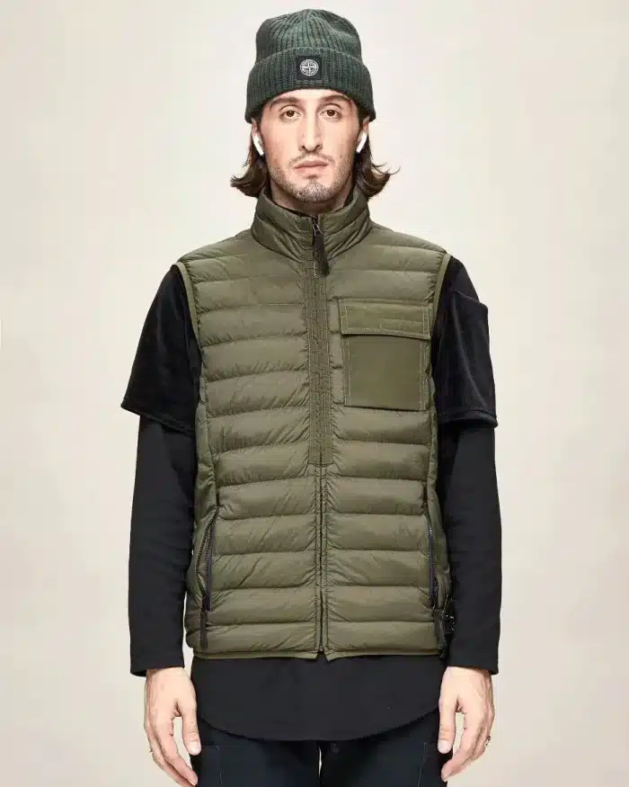 Stone Island Gilet - Garment Dyed Micro Yarn Down Packable