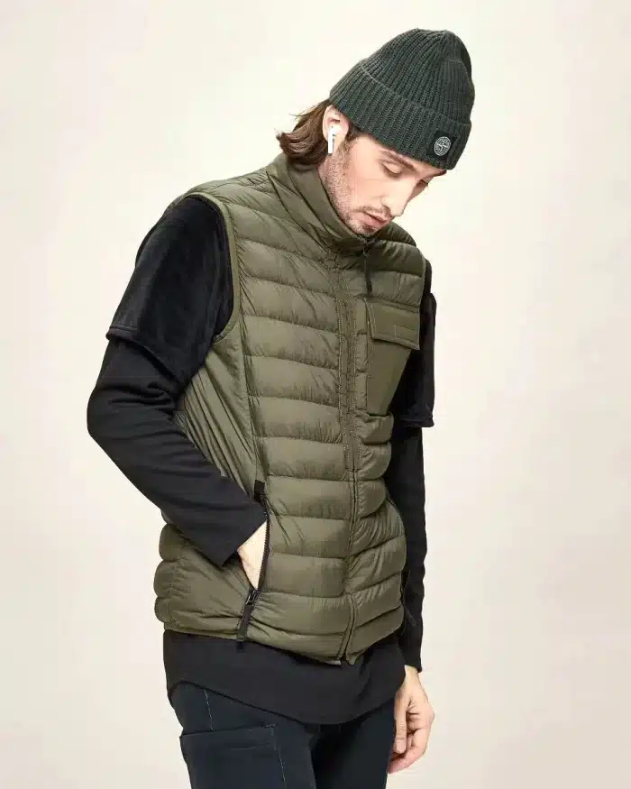 Stone Island Gilet - Garment Dyed Micro Yarn Down Packable