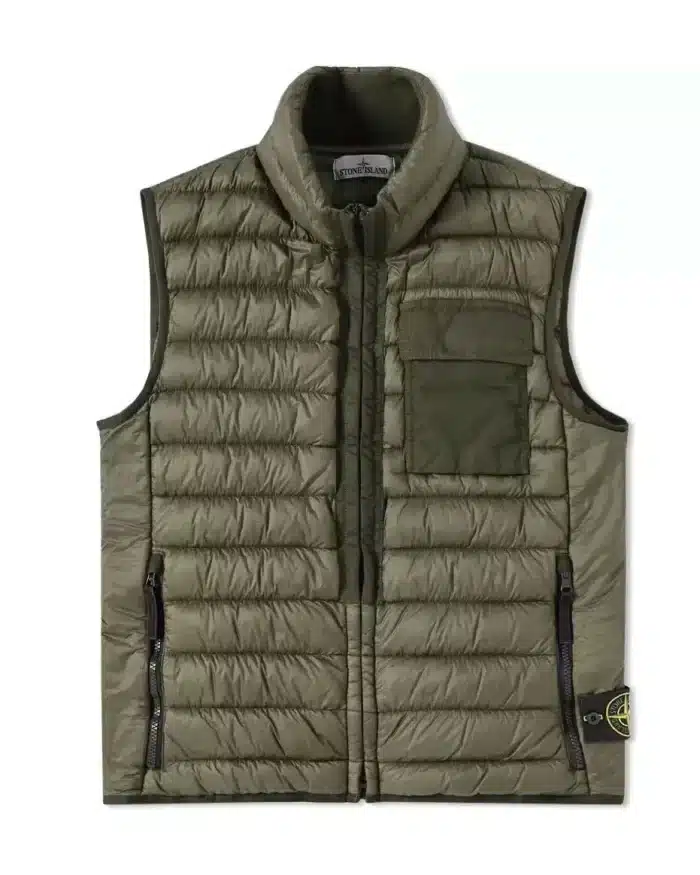 Stone Island Gilet - Garment Dyed Micro Yarn Down Packable