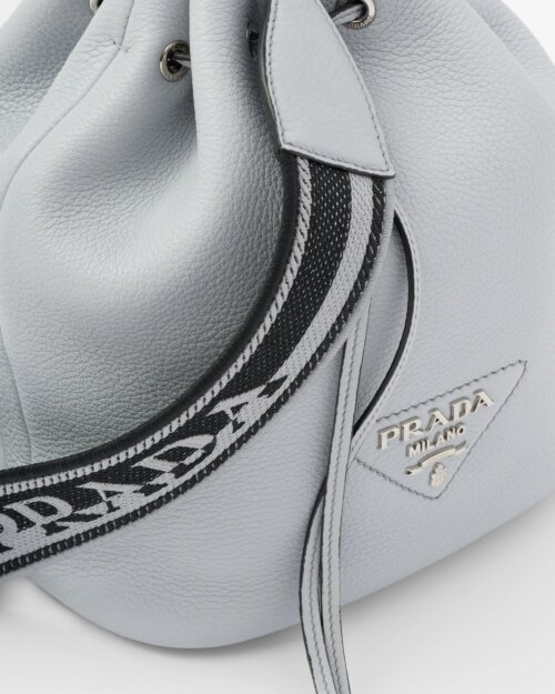 Prada Cornflower Leather Bucket Bag