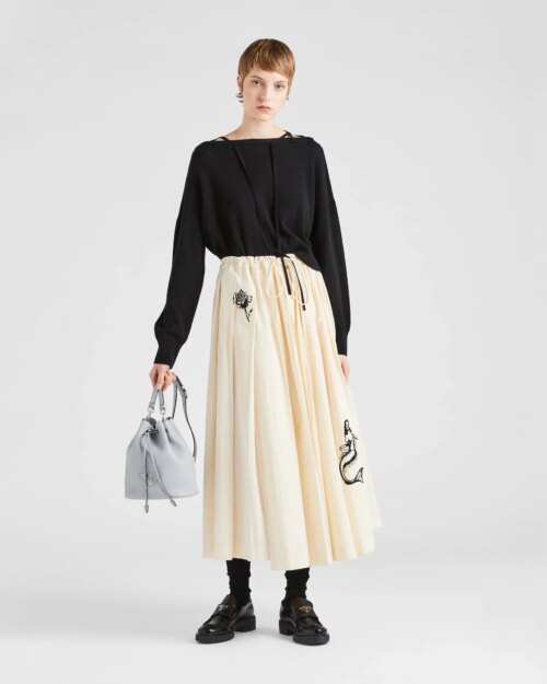 Prada Cornflower Leather Bucket Bag