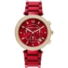 Michael Kors Round Chronograph Red Dial Ladies Watch, MK 6805