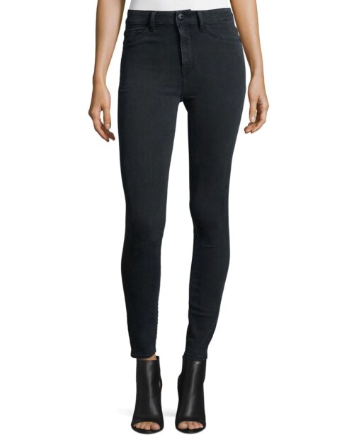 DL1961 Premium Denim No. 1 Super Skinny Ultra High-Rise Ankle Jeans, Battle