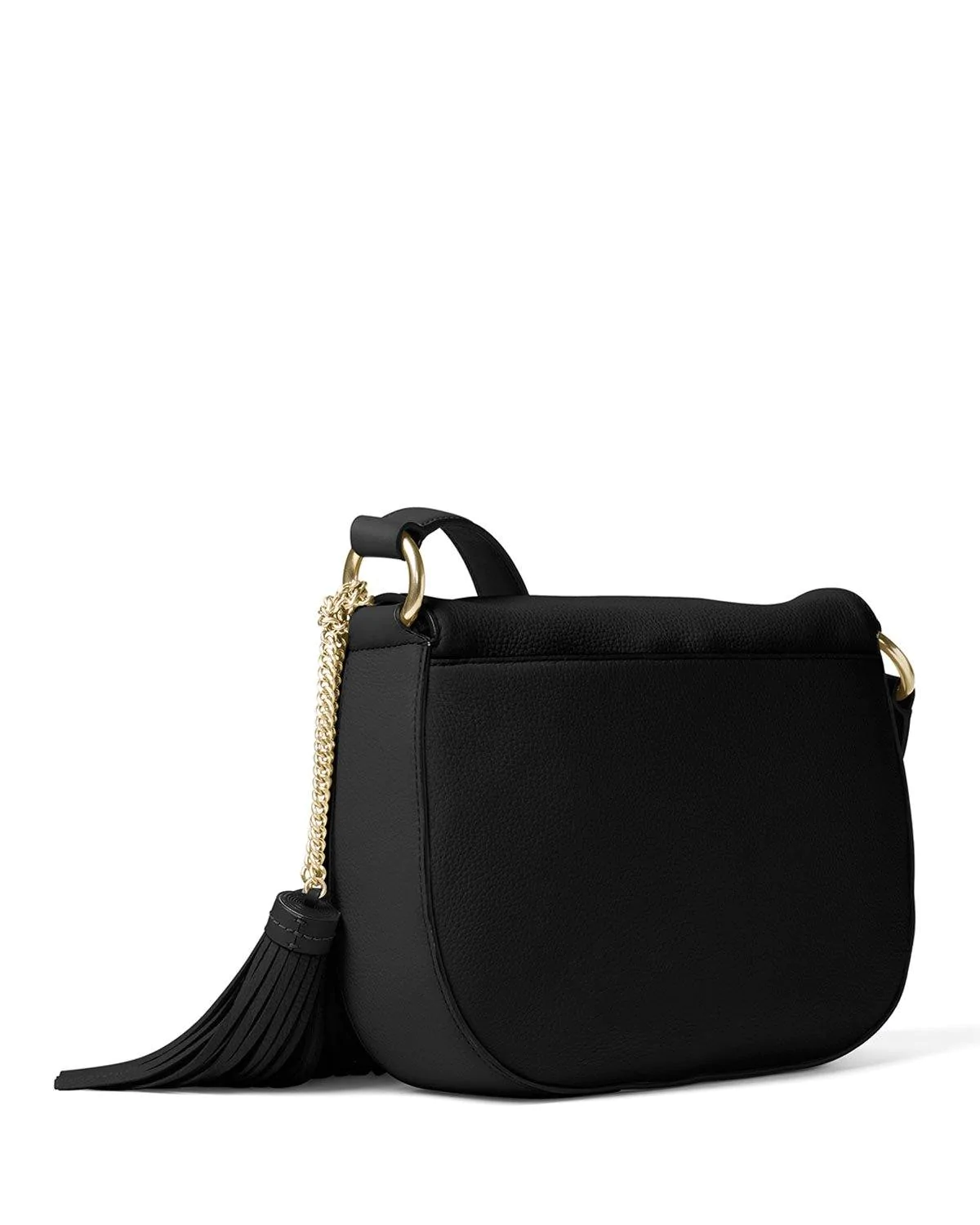 MICHAEL Michael Kors Elyse Large Saddle Bag Black