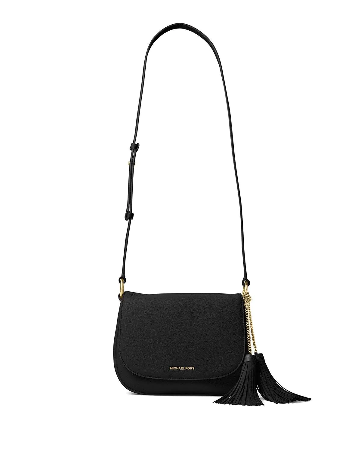 MICHAEL Michael Kors Elyse Large Saddle Bag Black