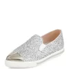 Miu Miu Glitter Cap-Toe Skate Sneaker, Argento