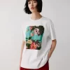 Noralux Women's Flowers Print Graphic Tee