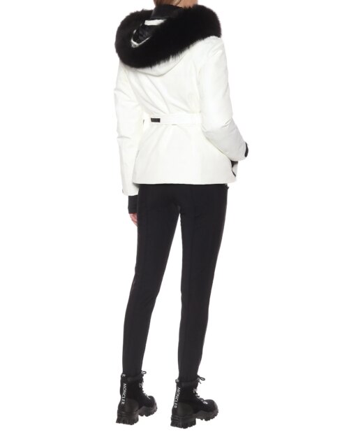 Moncler Grenoble Laplance Belted Jacket w/ Fur Collar