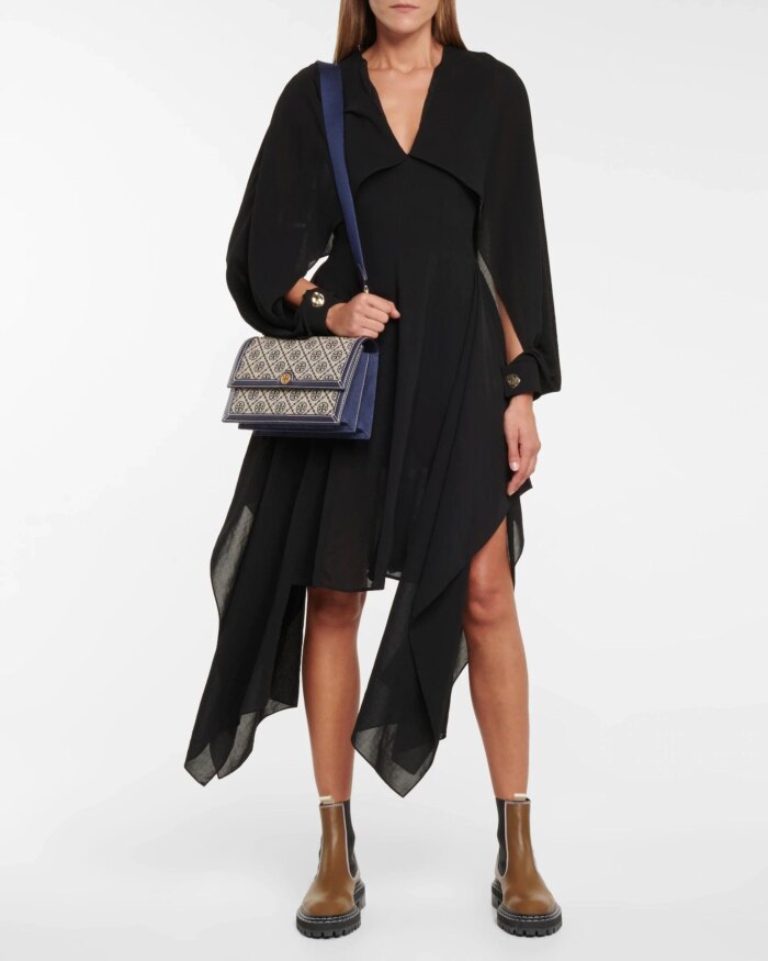 Tory Burch T Monogram Jacquard Shoulder Bag, Tory Navy