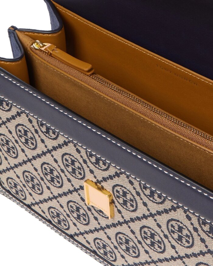 Tory Burch T Monogram Jacquard Shoulder Bag, Tory Navy