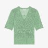 Sandro Joe Pointelle Cotton-Knit Jumper