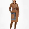 Max Mara Bussola Graphic-Print Cotton Midi Dress