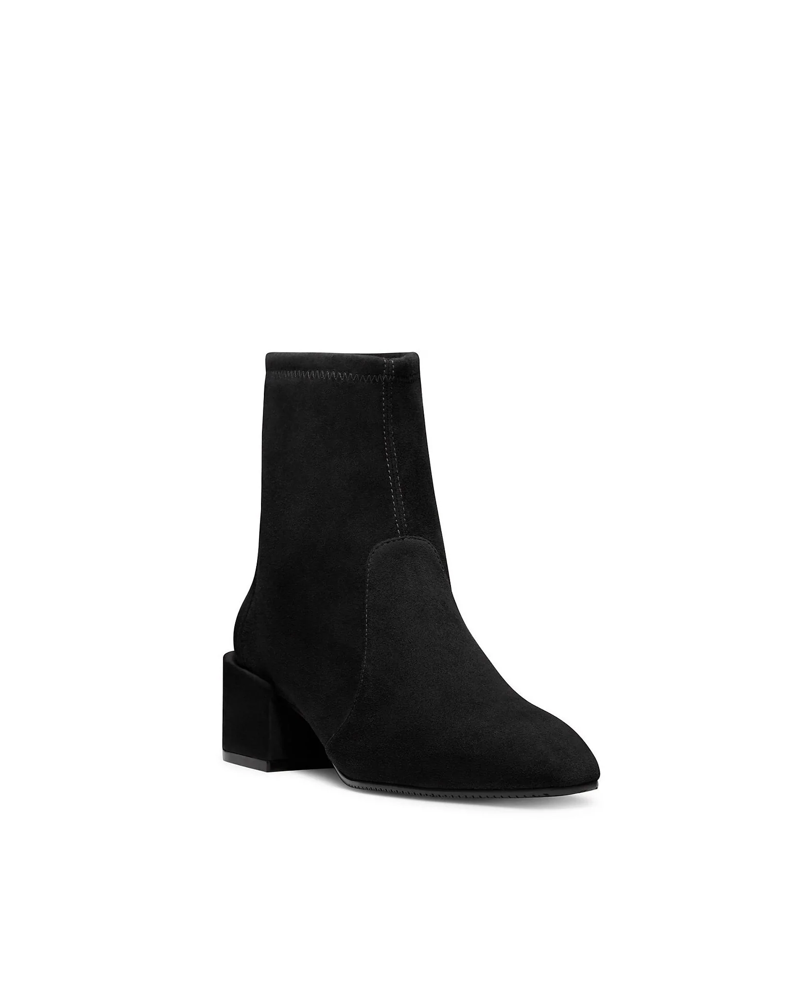 Stuart Weitzman Accordion Black Suede Bootie