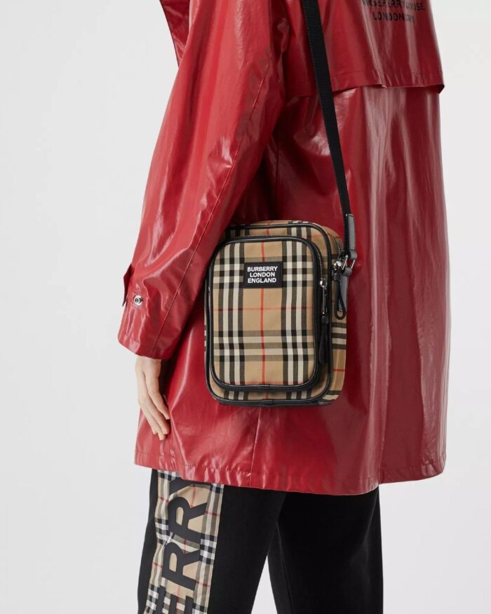 Burberry Vintage Check and Leather Crossbody Bag