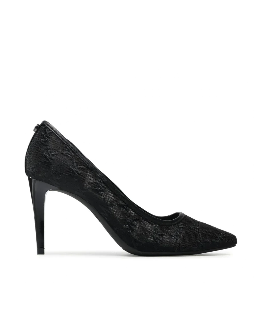 Michael Kors Dorothy Flex Pumps In Black Embroidered Mesh
