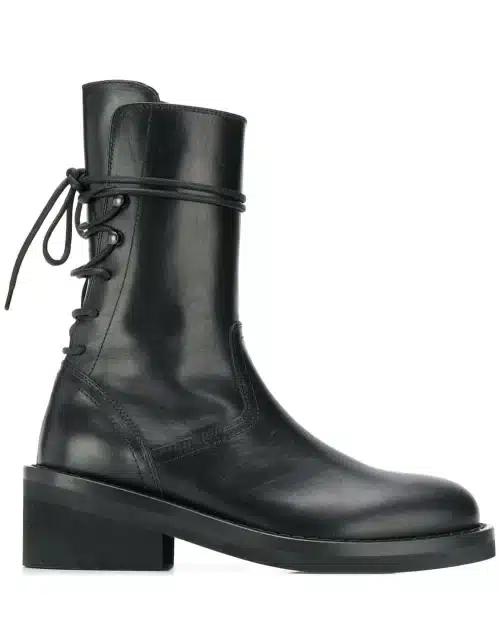 Ann Demeulemeester Reverse Lace Up Ankle Boots