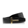 Tom Ford Men's Crocodile T Icon Belt