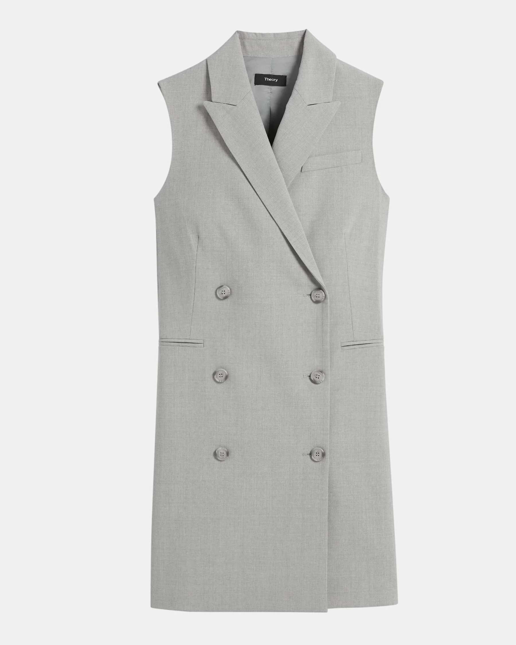 Theory Stretch Wool Sleeveless Blazer Dress