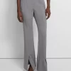Theory Slit Demitria Pant in Double-Knit Jersey