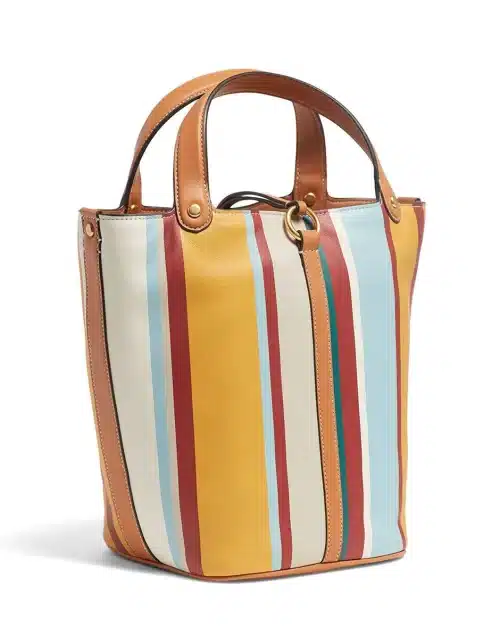 Tory Burch Miller Striped Bucket Bag