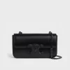 Celine Chain Shoulder Bag Cuir Triomphe In Shiny Calfskin Black/Black