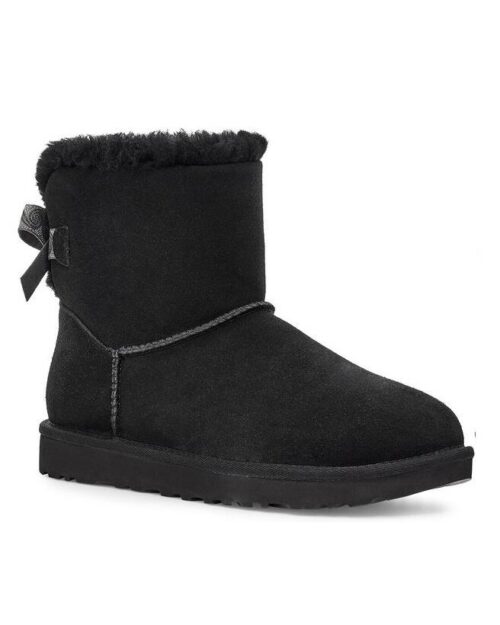UGG Mini Bailey Bow Swirl Boot, Black