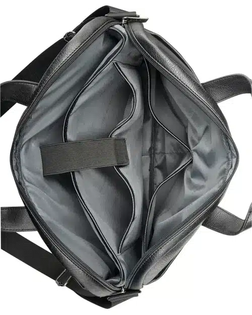 Men's Slim Faux-Leather Briefcase