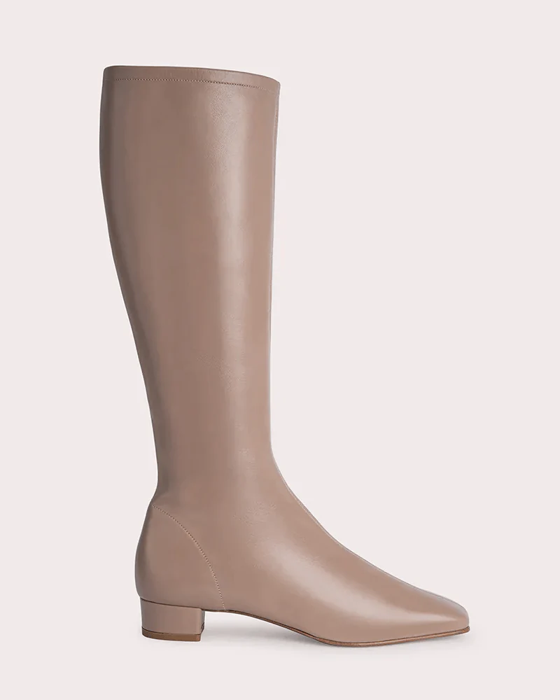 By Far Edie Nude Leather Boots