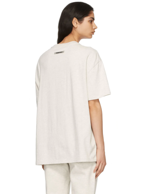 Essentials Boxy T-Shirt Applique Logo Buttercream