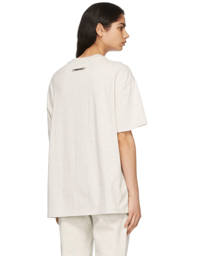 Essentials Boxy T-Shirt Applique Logo Buttercream