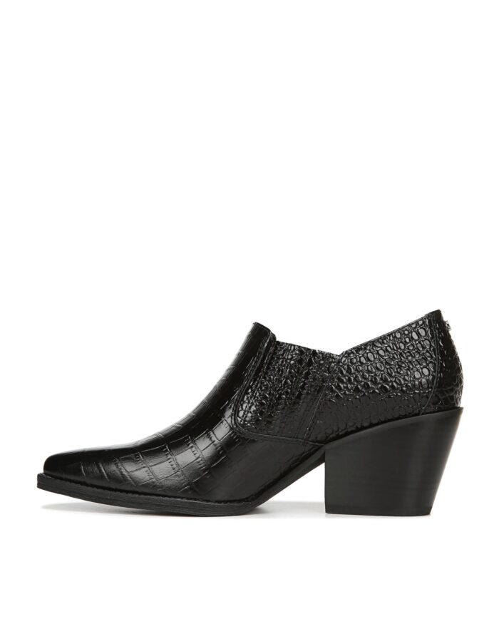 Sam Edelman Walton Crocodile-Embossed Ankle Booties