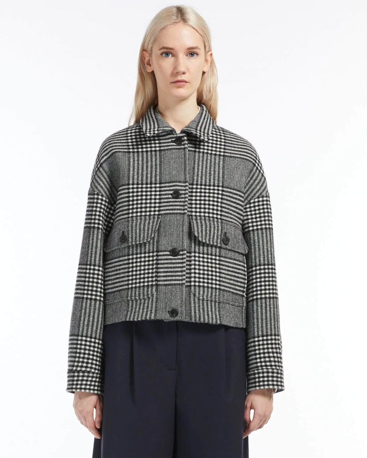 Weekend Max Mara Glen Plaid-Patterned Short Jacket
