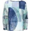 Pleats Please Issey Miyake Geometric-Print Pleated Top