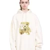We11done Embroidered Teddy Hoodie Sweatshirt