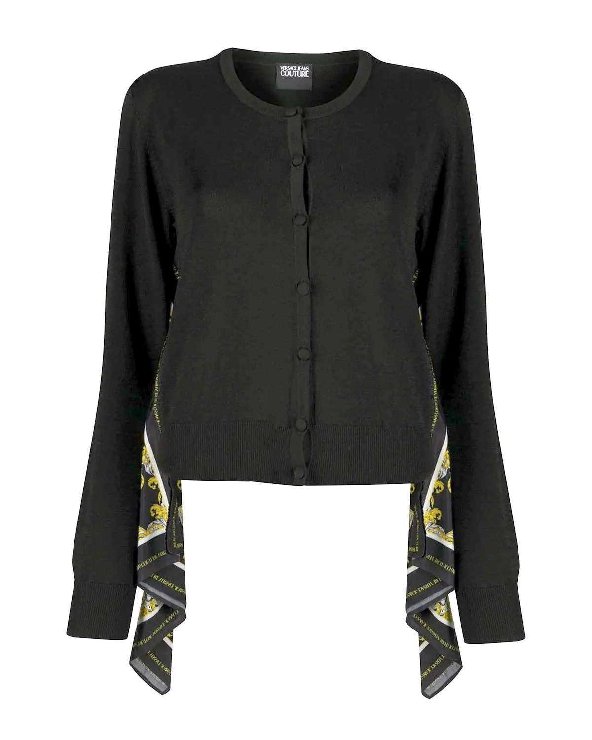 Versace Jeans Couture Foulard Accent Cardigan, Black