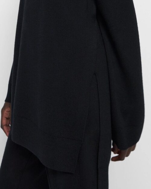 Theory Knit Tunic In Empire Wool, Black
