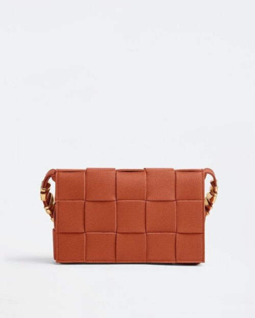 Bottega Veneta Cassette Leather Crossbody Bag, Maple