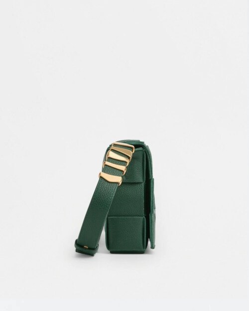 Bottega Veneta Cassette Leather Crossbody Bag, Raintree