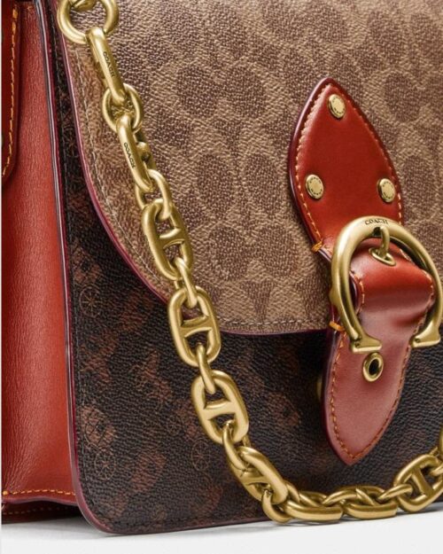 Coach Beat Shoulder Bag In Signature Canvas With Horse And Carriage Print
