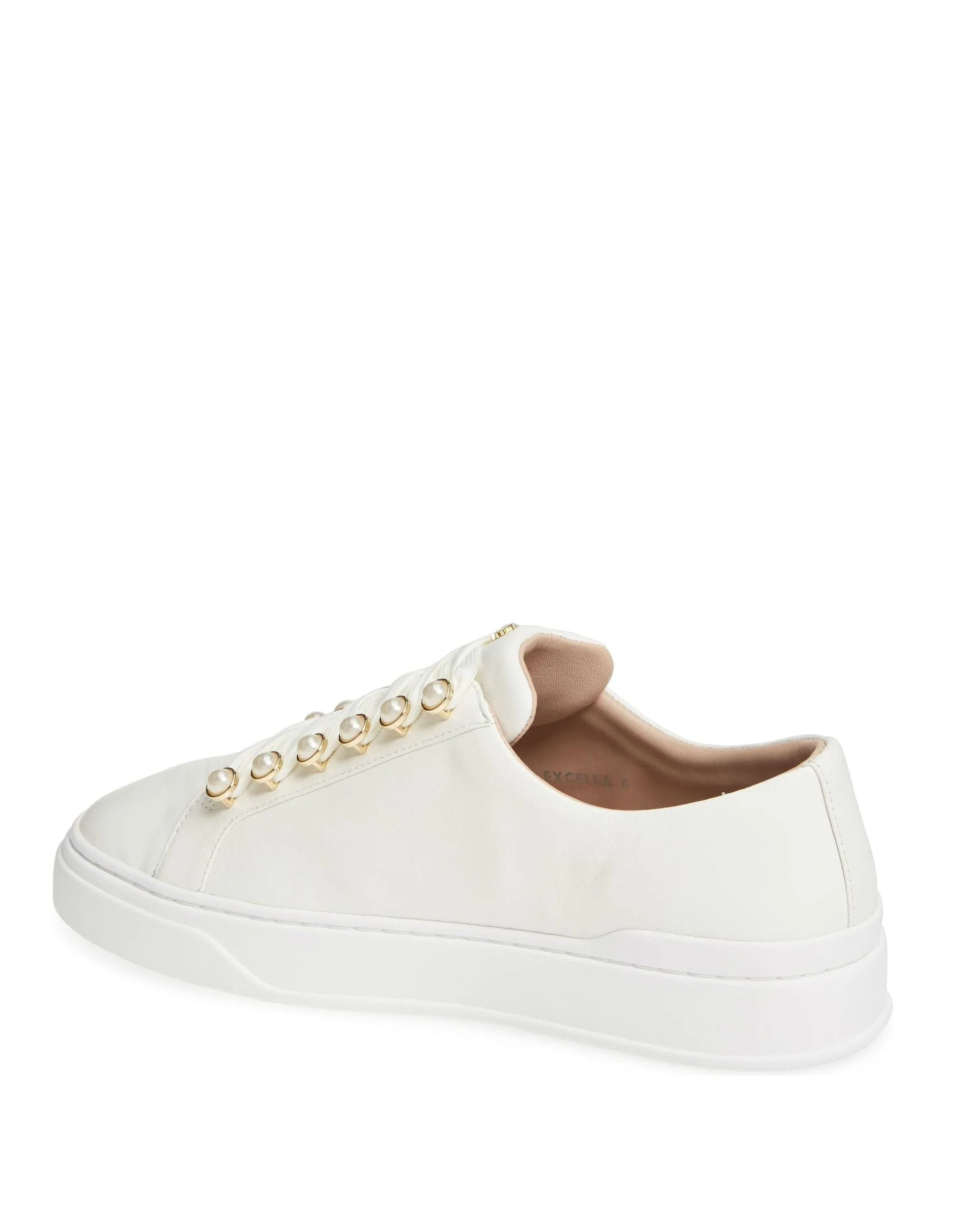 Stuart Weitzman Excelsa Faux Pearl Sudded Sneaker