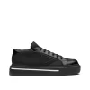 Prada Macro Re-Nylon And Brushed Leather Sneakers, Black