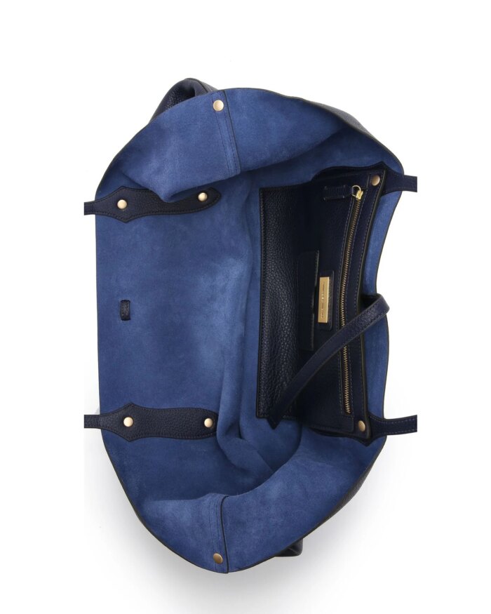Annabel Ingall Isabella Large Leather Tote. Navy