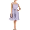 Marina Sleeveless Illusion Lace Dress