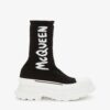 Alexander Mcqueen Graffiti Knit Tread Slick Boot