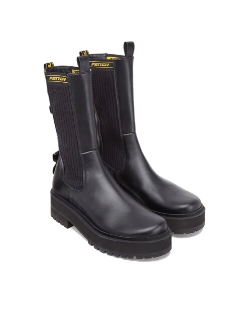Fendi Black Promenades Biker Boots