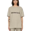 Essentials Boxy T-Shirt Applique Logo Olive/Khaki