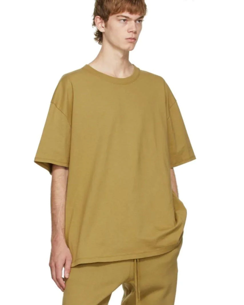Fear Of God Essentials Summer Back Logo Tee In Amber